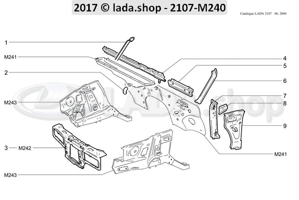 Original LADA 2103-5301216, Verstärker rechte Säule