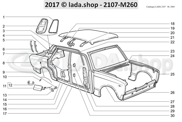 Original LADA 2103-5701013, Painel. Lateral izq