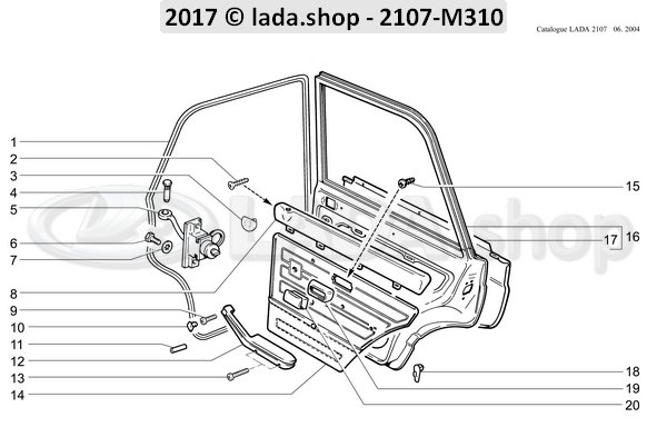 Original LADA 2103-8203206, Trim frame