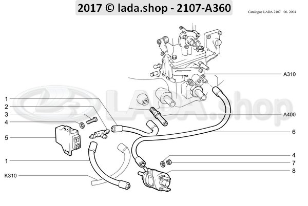 Original LADA 2105-1127010, elektromagnetische klep