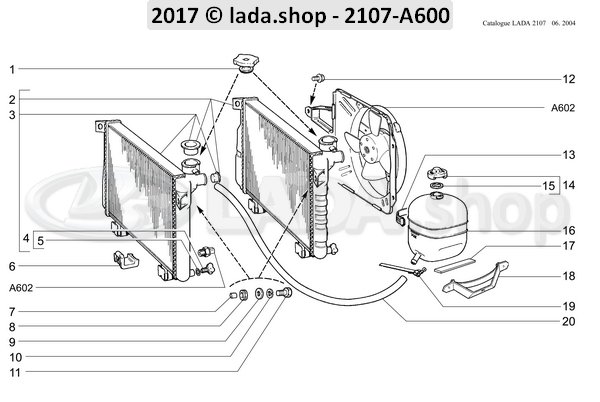 Original LADA 2105-1311065, Expansion tank cap