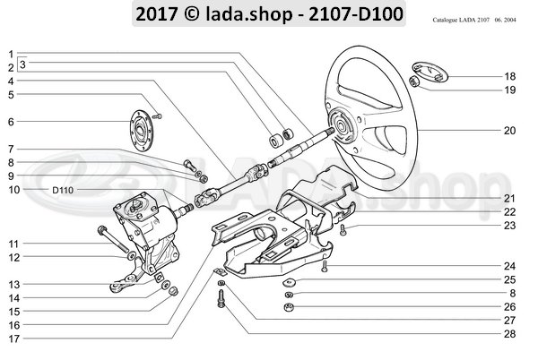Original LADA 2105-3400010, Lenkgetriebe