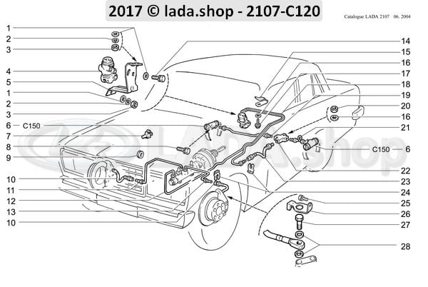 Original LADA 2105-3502040-82, Wheelcylinder Freio. Traseiro