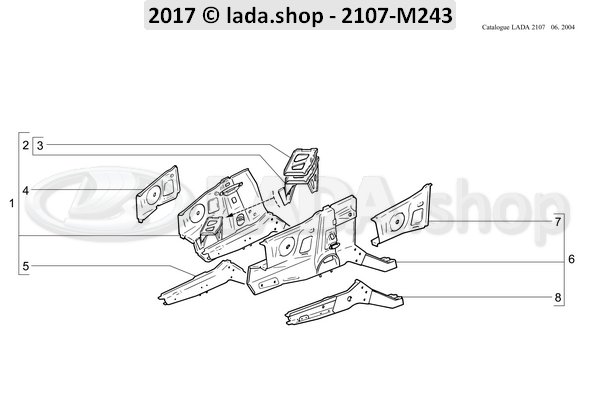 Original LADA 2105-3703092, Base de batería de acumuladores