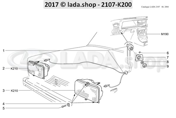 Original LADA 2105-3711011-10, Scheinwerfer-Leuchteeinheit links