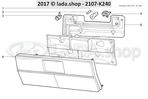 Original LADA 2105-3716095-10, Doppelfassung F.Schlussl.