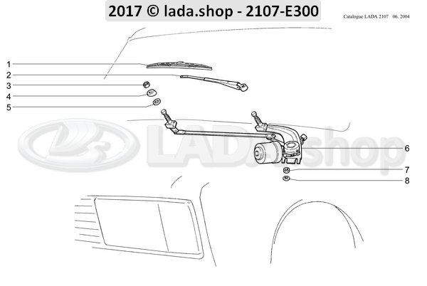 Original LADA 2103-5205010, Assy Limpa Pára-Brisas