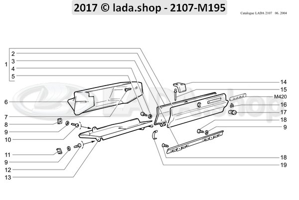 Original LADA 2105-5303034, Charnière. avec couvercle