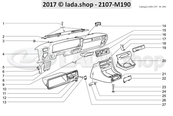 Original LADA 2105-5325146-01, Appareil de chauffage contrôle facia