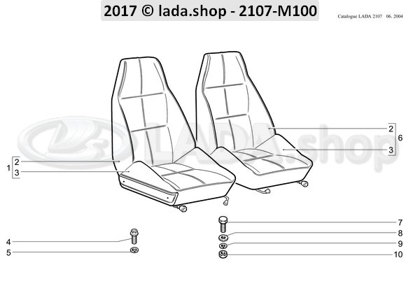 Original LADA 2105-6810054, Bolt M8x16