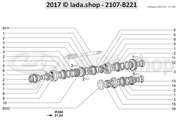 Original LADA 2107-1701174-10, Synchronktrper 26 Mm
