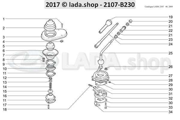 Original LADA 2107-1703210, Arandela