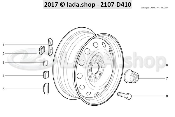 Original LADA 2107-3101013-01, Cap de roue
