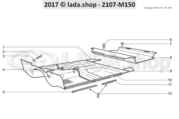 Original LADA 2107-5109078, Revestimiento de bajo trasero der.