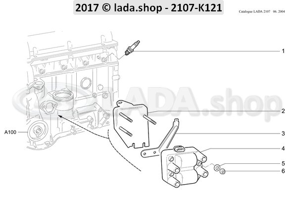 Original LADA 2112-3707010-86, Zündkerze set 16V