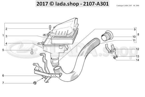 Original LADA 2112-1109080-02, Filter Element