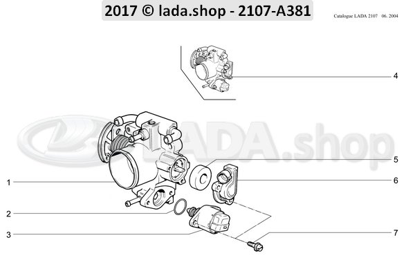 Original LADA 2112-1148200-82, Capteur de position du papillon