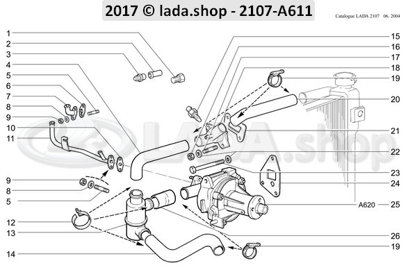 Original LADA 2112-3851010-05, Coolant temperature sender