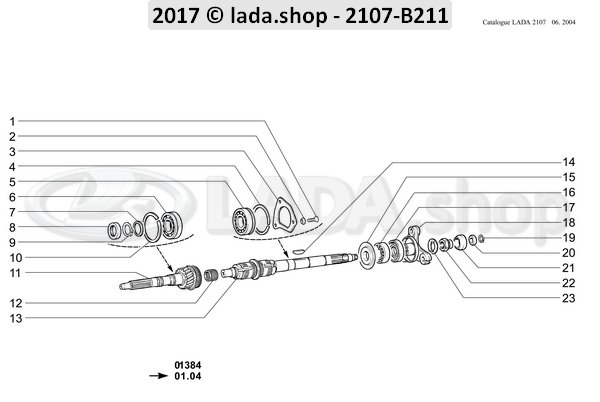 Original LADA 21213-1701247, Führungsring