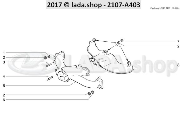 Original LADA 21214-1008042, Ecran de collecteur