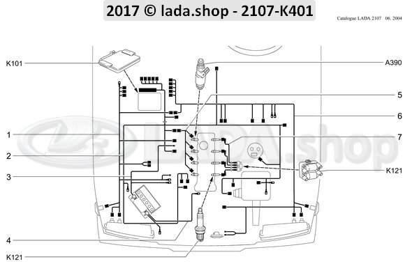 Original LADA 21214-3707080-82, High voltage ignition cable MPFI