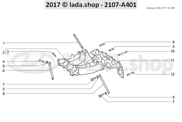 Original LADA 2123-1008014, Intake manifold