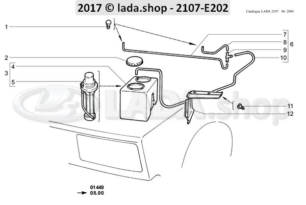 Original LADA 2101-5208406-CP, Deposito con 2 bombas