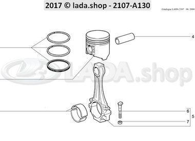 C7 Connecting rods and pistons