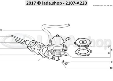 C7 Pompe à carburant et ses fixations