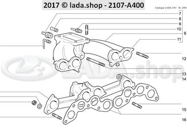 C7 Manifold de admissão e escape