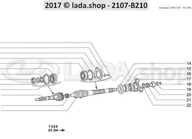 C7 Arboles primario y secundario de la caja de cambios