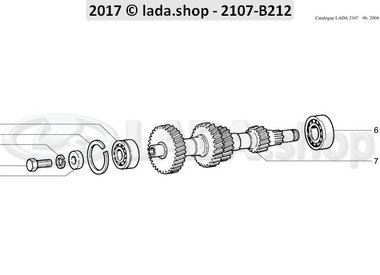 C7 Gearbox intermediate shaft