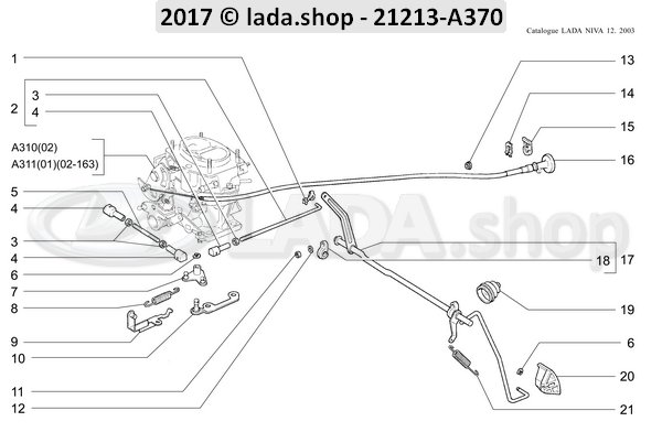 Original LADA 2101-1108036, Ressort de rappel