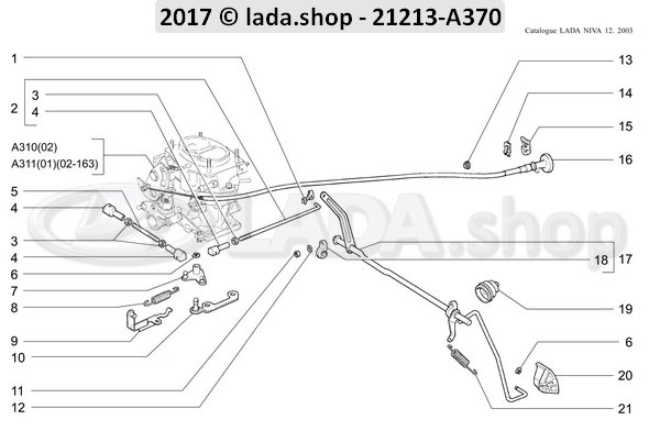 Original LADA 2101-1108036, Return spring