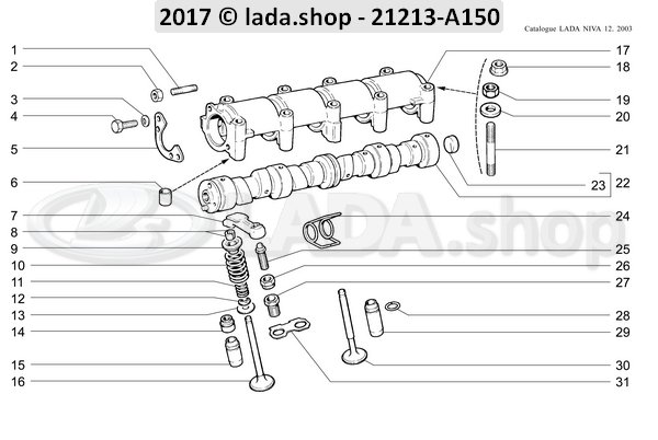 Original LADA 0000-1004328801, Obturador 22