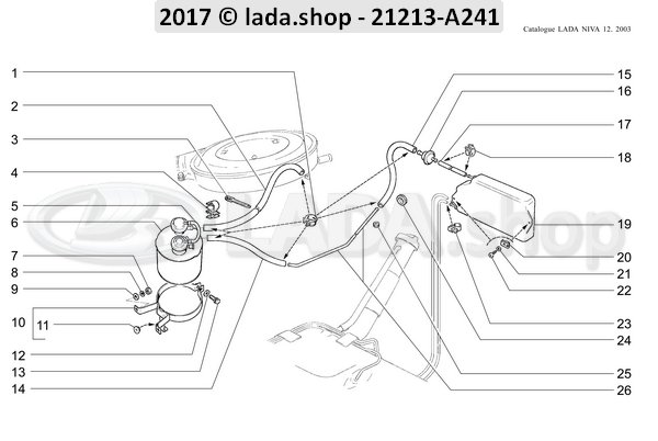 Original LADA 2105-1127020, Schlauch 150 mm