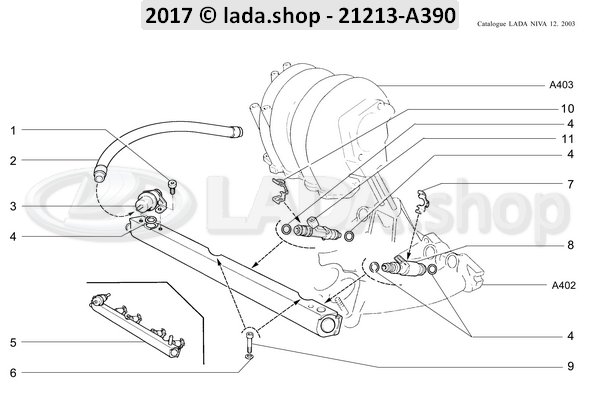 Original LADA 2105-1127020, Tuyau 150 mm