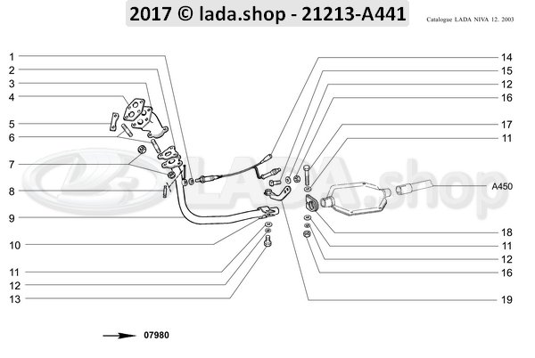 Original LADA 0000-1003517030, Stud M8x25