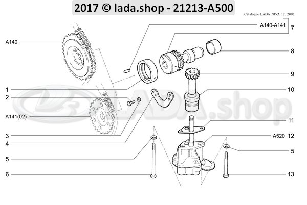 Original LADA 2101-1006018, Brida tope