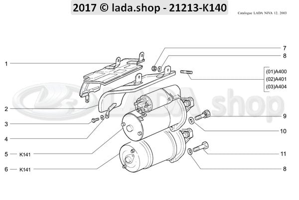 Original LADA 0000-1000902021, Bolt M6x12