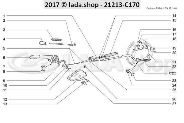 Original LADA 0000-1000734301, Clavija 2x20