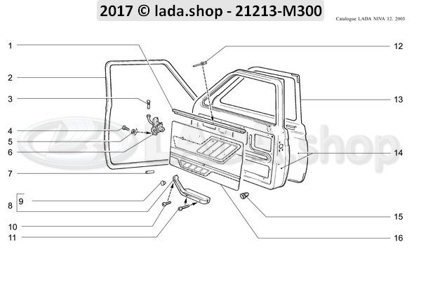 Original LADA 0000-1003276201, Parafuso M6X16