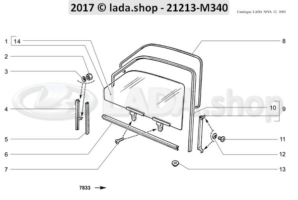 Original LADA 0000-1003299201, schroef M5x12