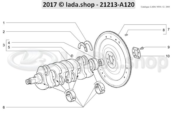 Original LADA 2101-1701031, Rolamento do volante do motor