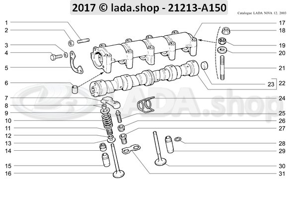 Original LADA 21214-1007116-86, Tuimelaar. ventiel LADA 2101-7 Niva (mechanische klepinstelling)