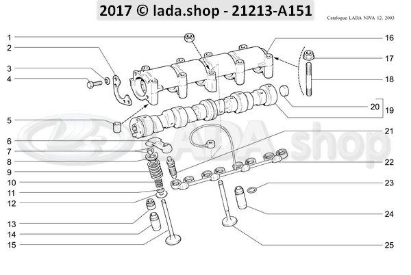 Original LADA 21214-1007116-86, Balancim.Valvula LADA 2101-7 Niva (ajustador de válvula mecanica)