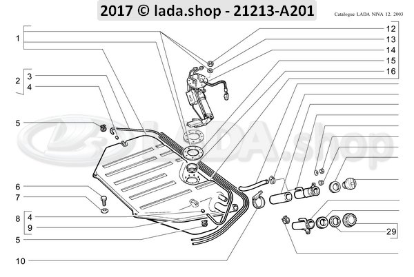 Original LADA 2108-1103010-11, Tankverschluß