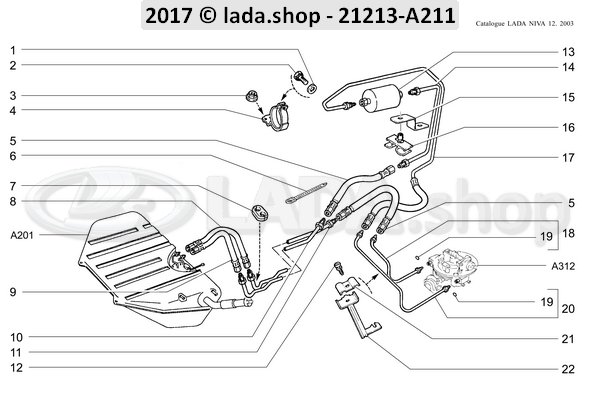 Original LADA 21214-1104142, Grapa