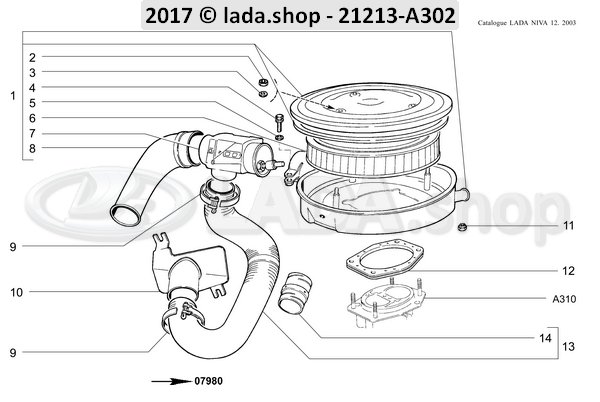 Original LADA 0000-1000519501, Arandela 7