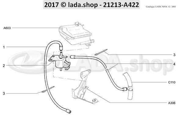 Original LADA 2105-1127049, Mangueira